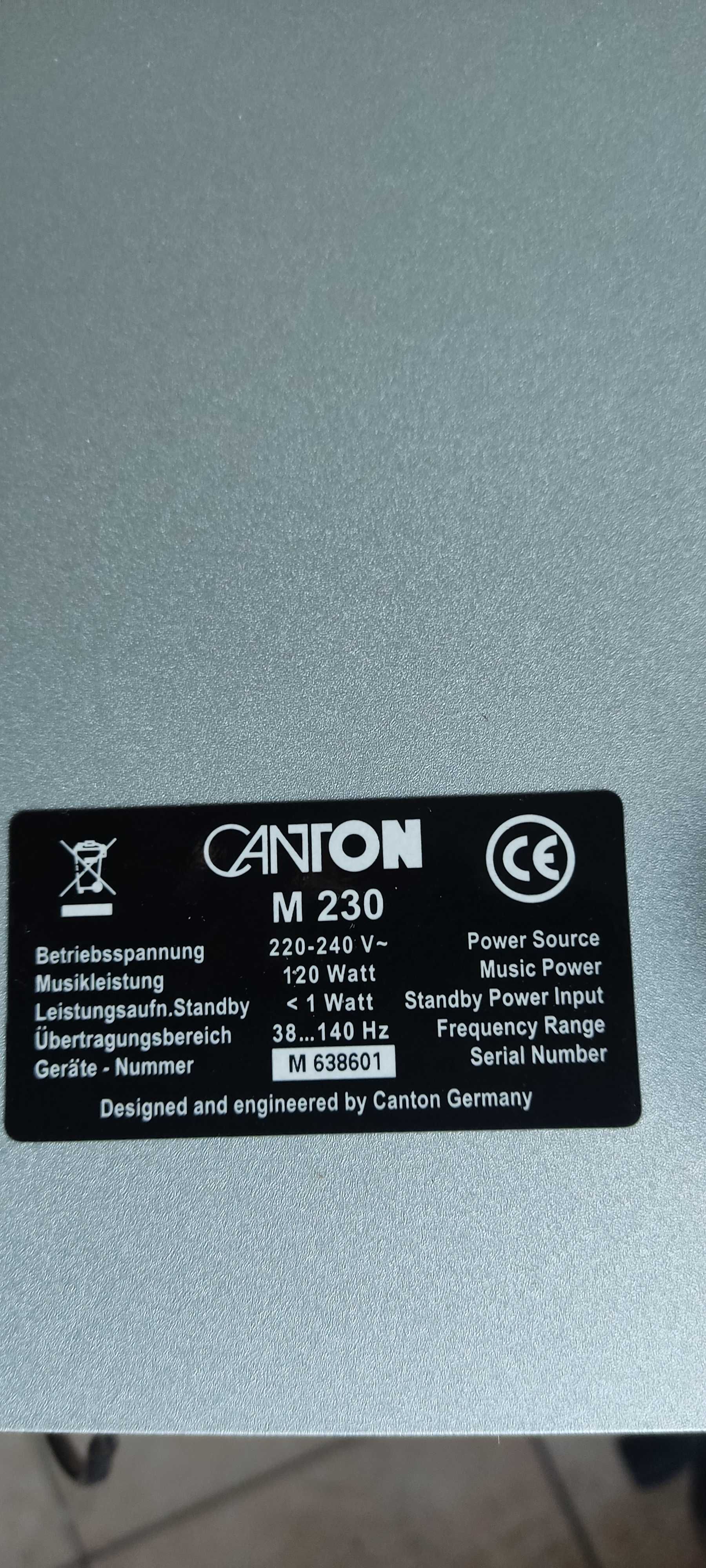 Aktywny subwoofer CANTON M230 srebrny 120 W