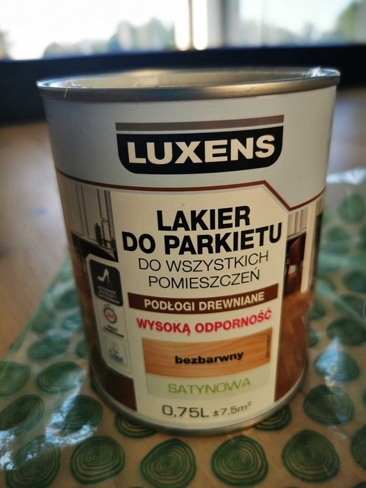 Lakier do parkietu bezbarwny satyna ok 400 Luxens