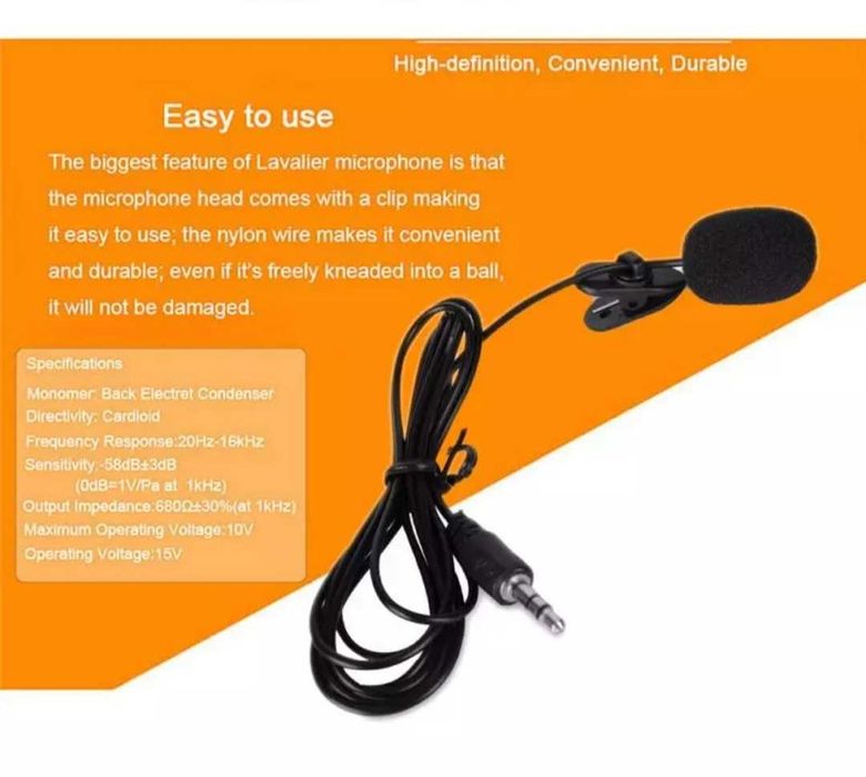 Microfone para pc ligação jack novo