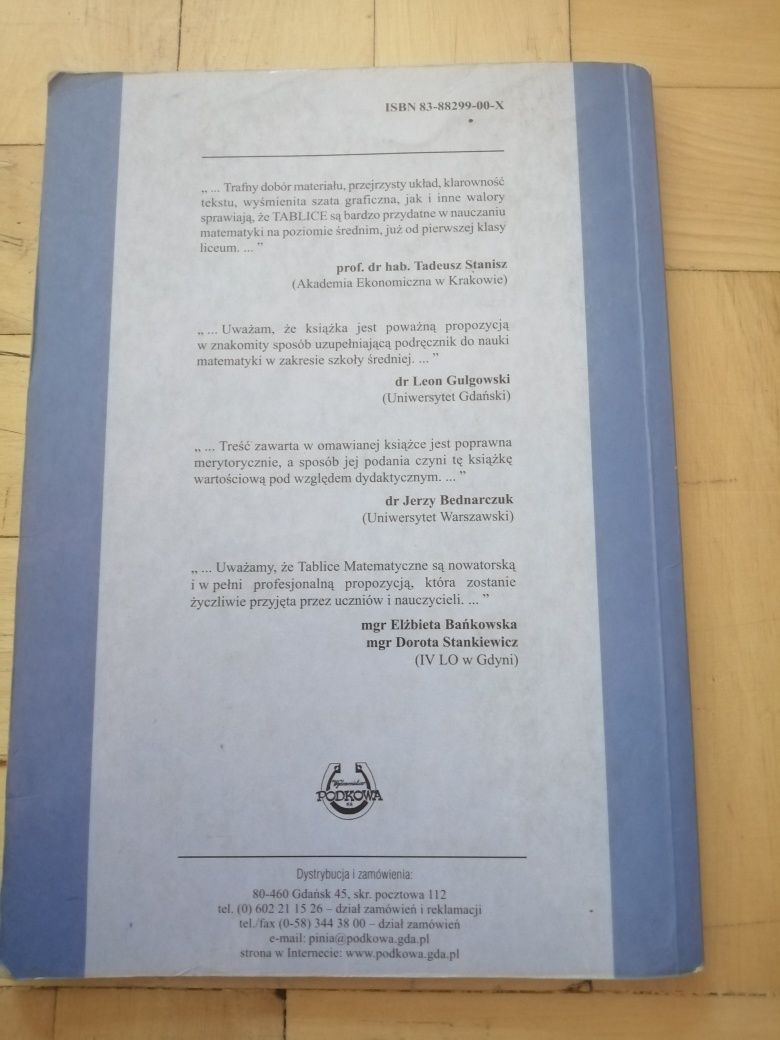 Książka Tablice Matematyczne