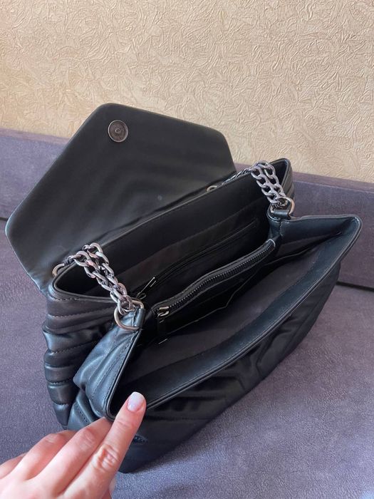 Чорна сумка, чорна сумка пуфер