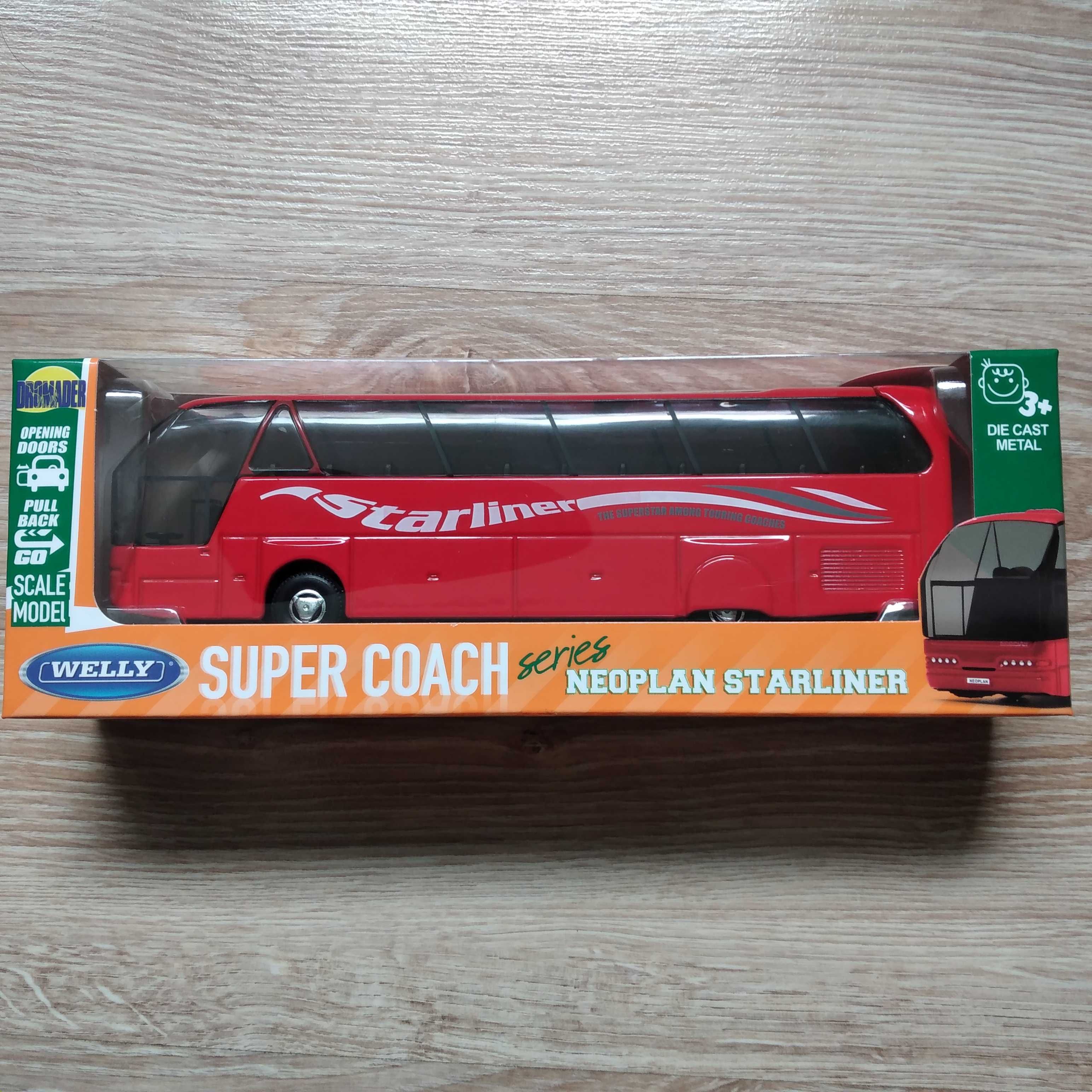Sprzedam NOWY autobus zabawka Neoplan Starliner pojazd czerwony 1:64