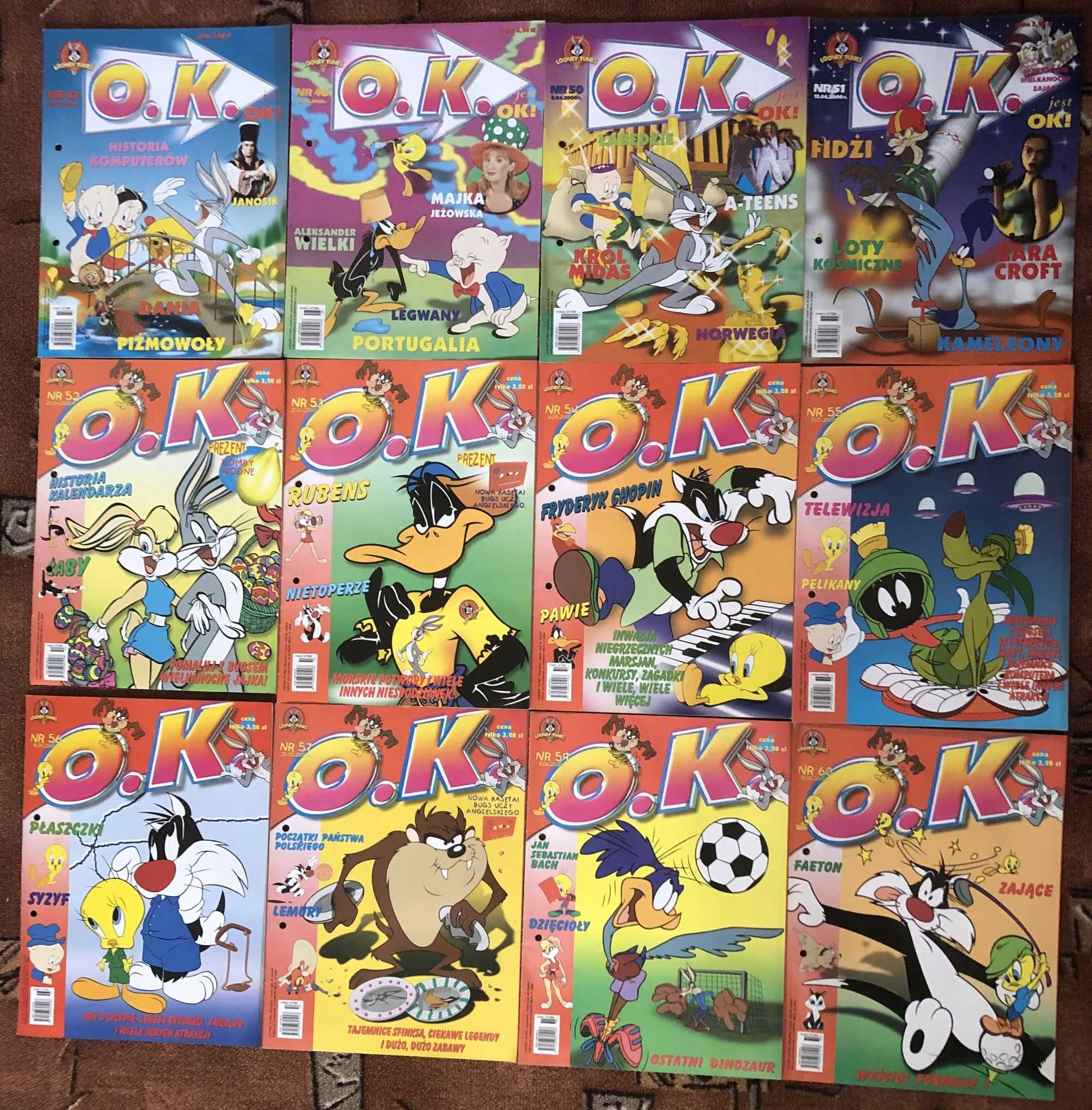 Zestaw komiksów O.K. z roku 2000 - 24 sztuki