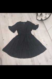 Sukienka czarna ażurowa House XS S M