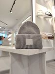 Шапка Acne Studios Rib knit beanie hat light grey