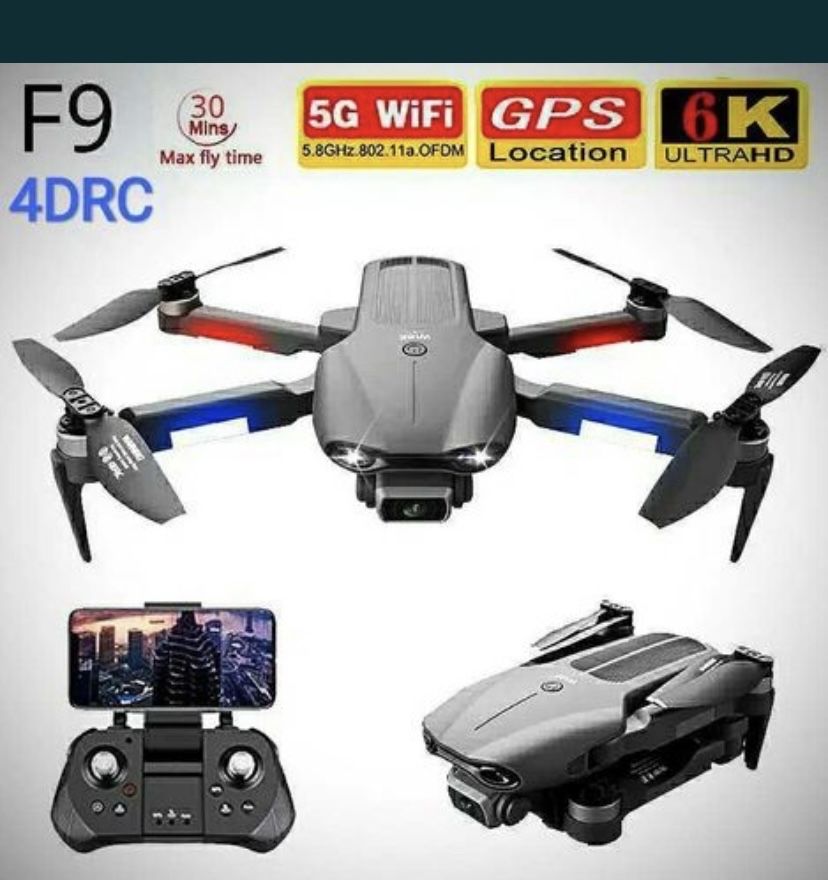 Dron Wise 4D -F9 Z GPS / Wifi  2 kamery 6k Super Prezent!