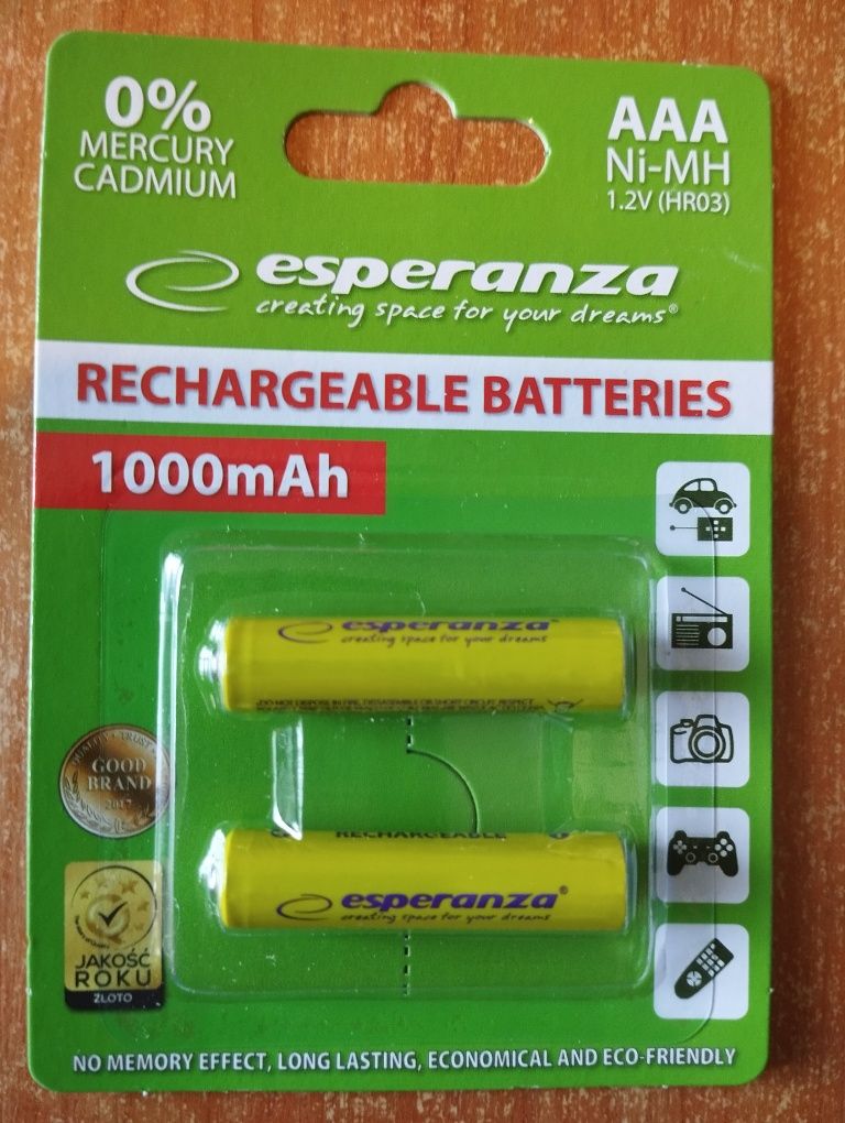 Аккумуляторы Батарейки AAA Esperanza 1000 Акумулятори