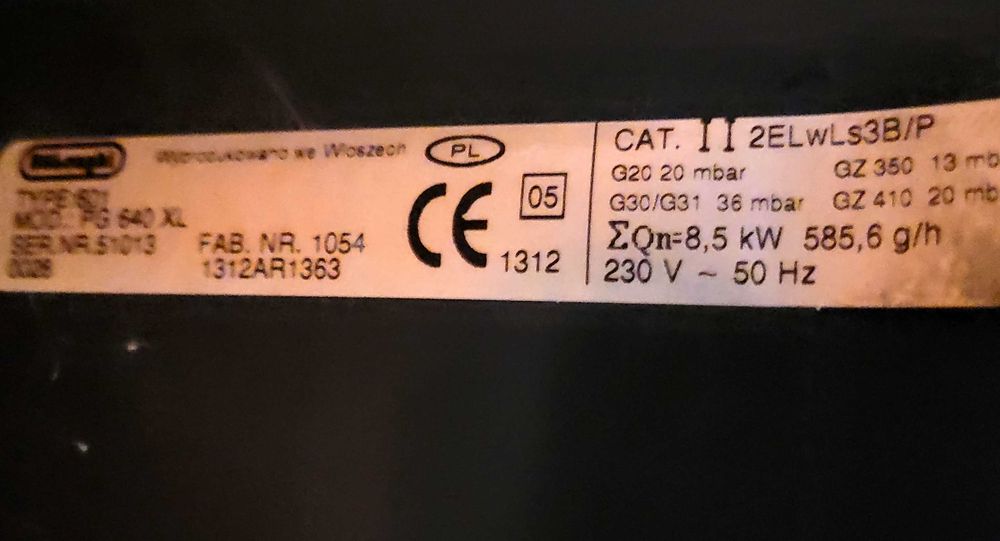 Płyta gazowa DeLonghi PG 640 XL do zabudowy