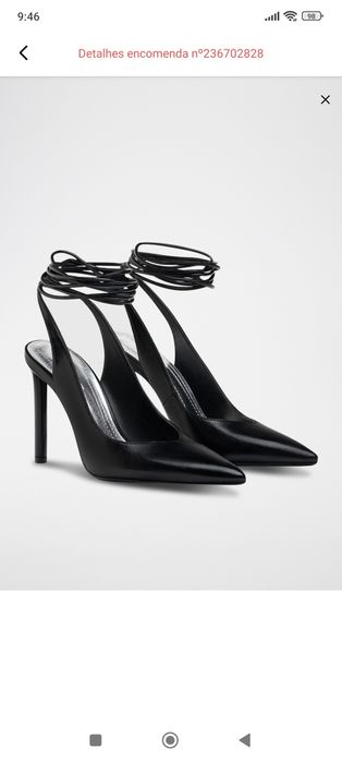 Sapatos de salto preto novos Bershka