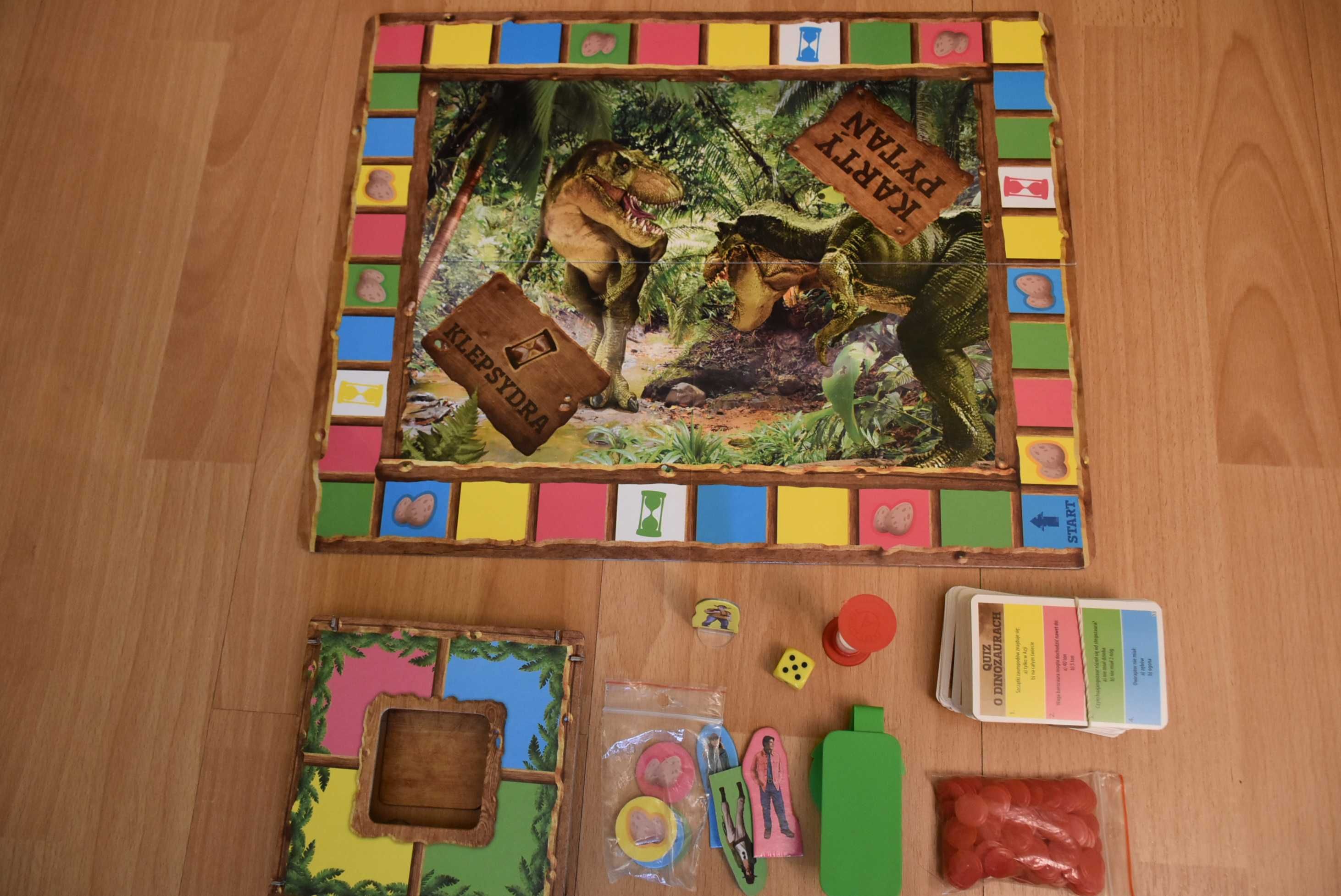 Quiz o dinozaurach, gra, DUŻA WERSJA 110 kart 408 pytań +GRATIS puzzle