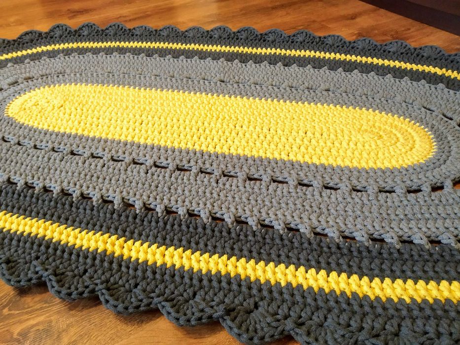 Dywan ze sznurka bawełnianego 90*150cm.100 % handmade