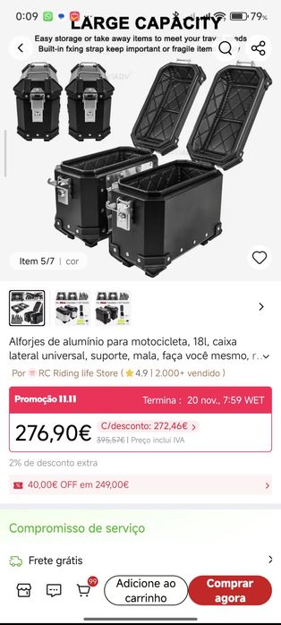 Malas laterais mota universal