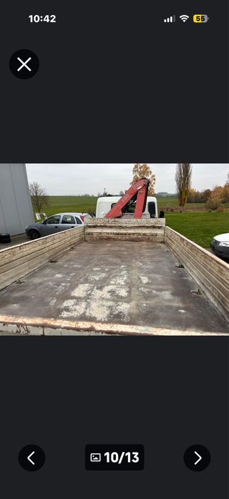 Mitsubishi canter com grua e bascúla