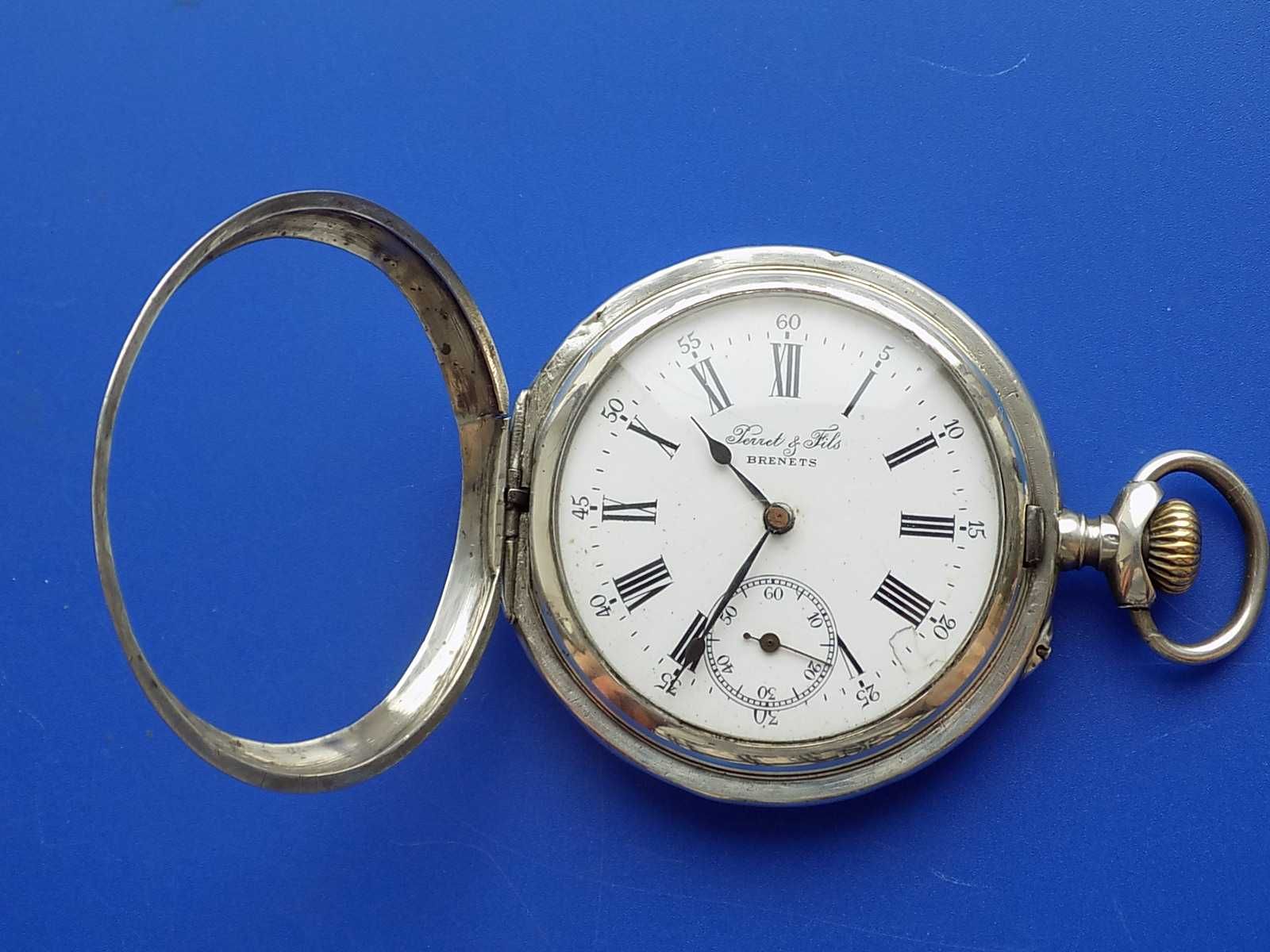Часы старинные серебряные Brenets Perret Fils 84 проба