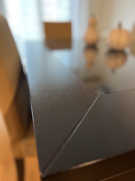 Mesa Extensivel Madeira Nogueira + 6 cadeiras