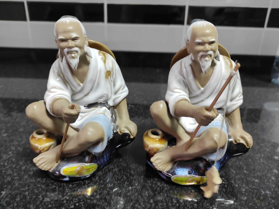 Figura Pescador Chinês arte oriental