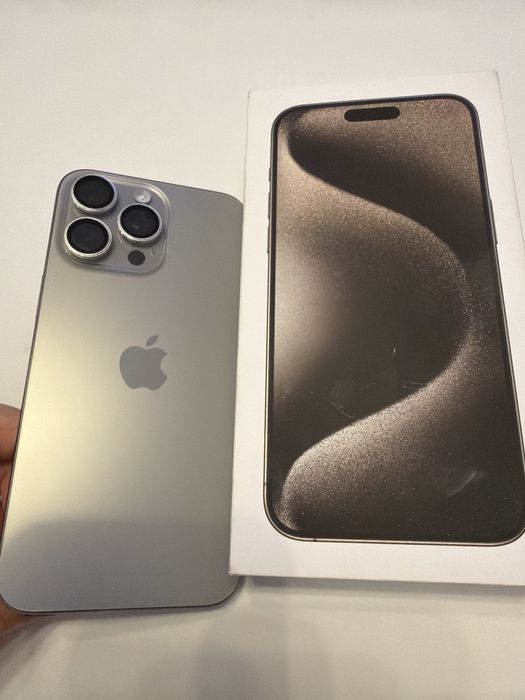 iPhone 15 Pro Max natural titanium 256gb stan idealny