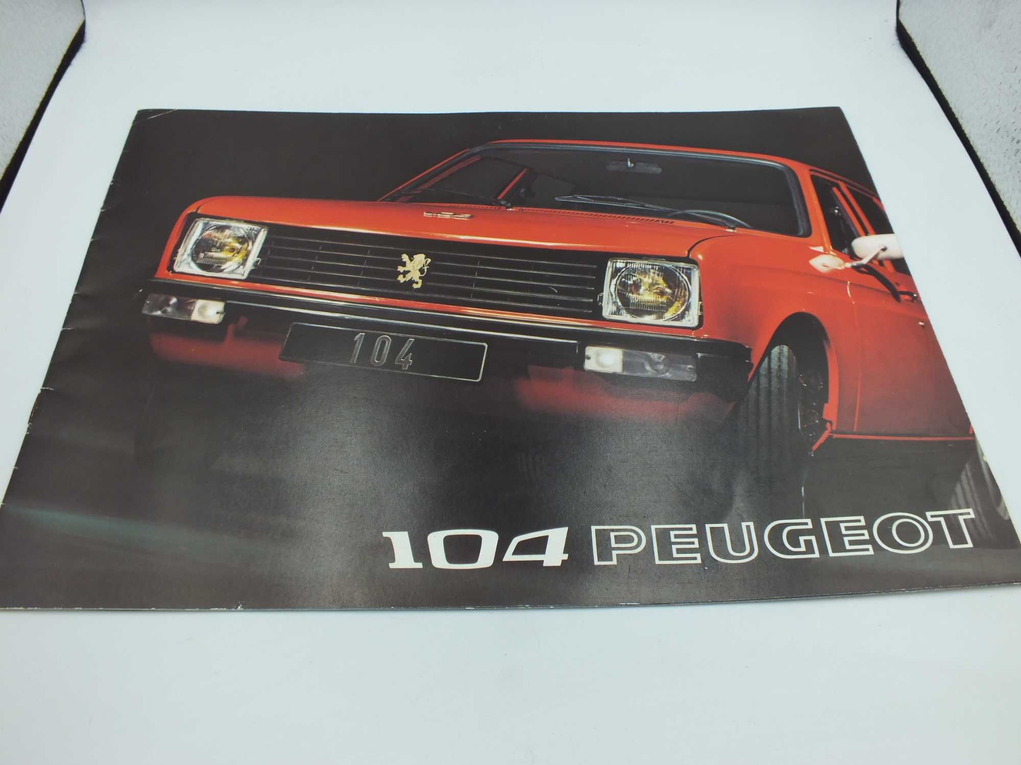 Prospekt folder reklamowy PEUGEOT 104 / 1973 R