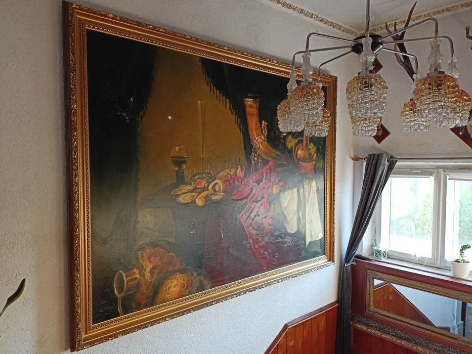 Obraz olej na płótnie 220x167 przepiękny olbrzymi