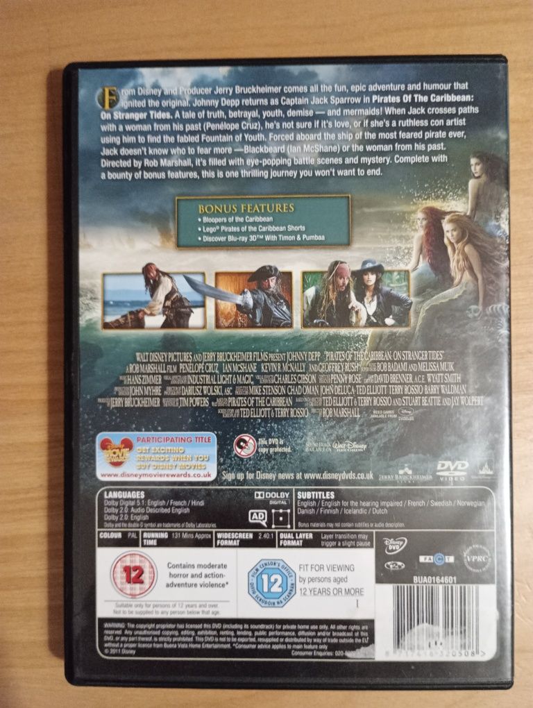 Piraci z Karaibów film DVD