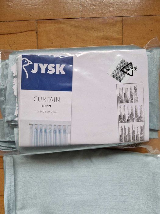 3 sztuki Zasłon Lupin Curtain 140x245 cm - turkusowe