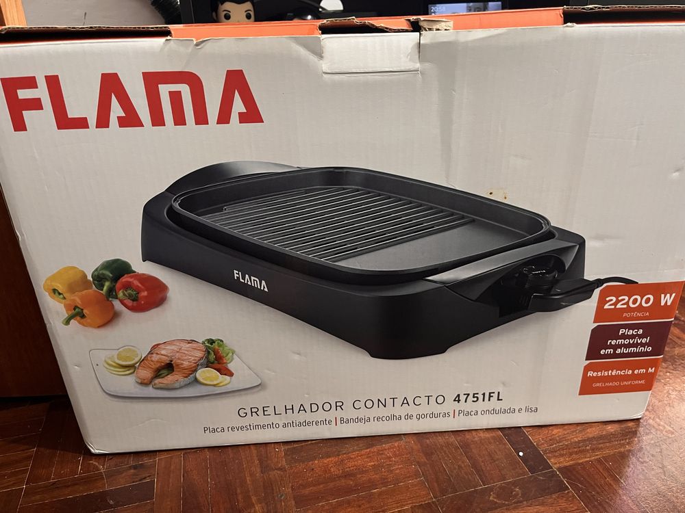 Grelhador de Contacto Flama 4751FL – 2200W –Usado