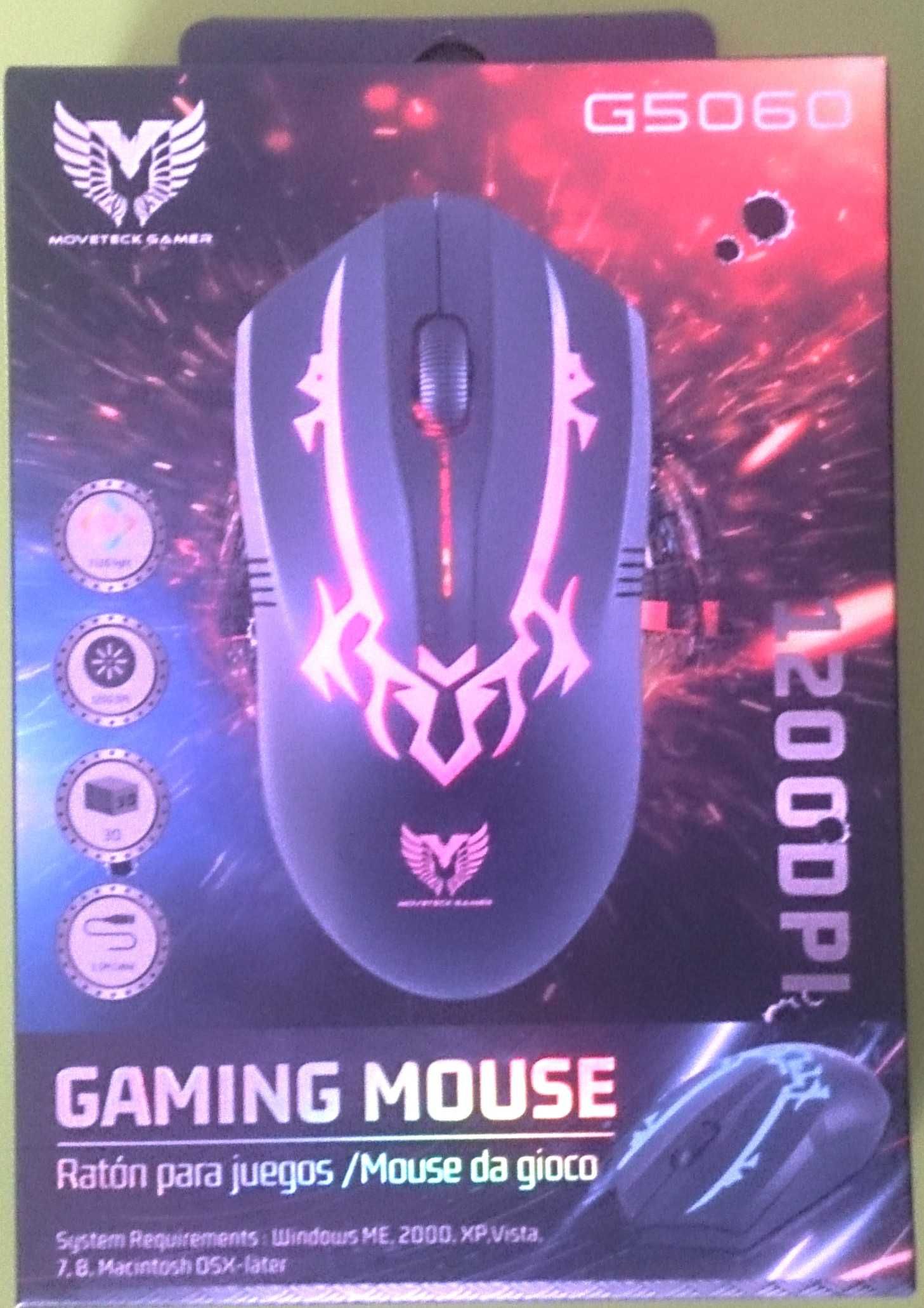 Mouse para jogos G5060 Moveteck Gamer 3D Gaming Mouse