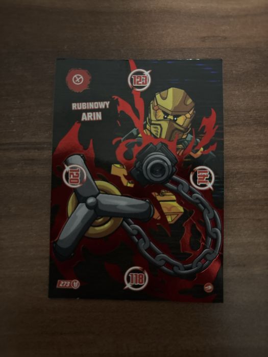 Karta lego ninjago rubinowy arin