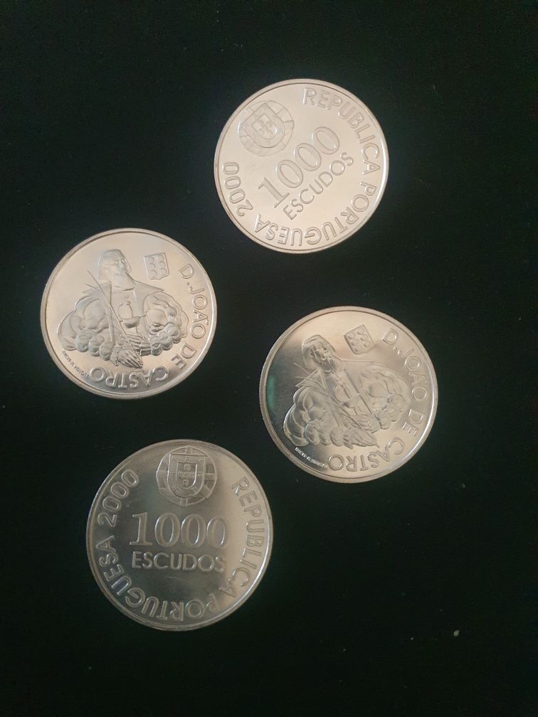 Moedas comemorativas em prata