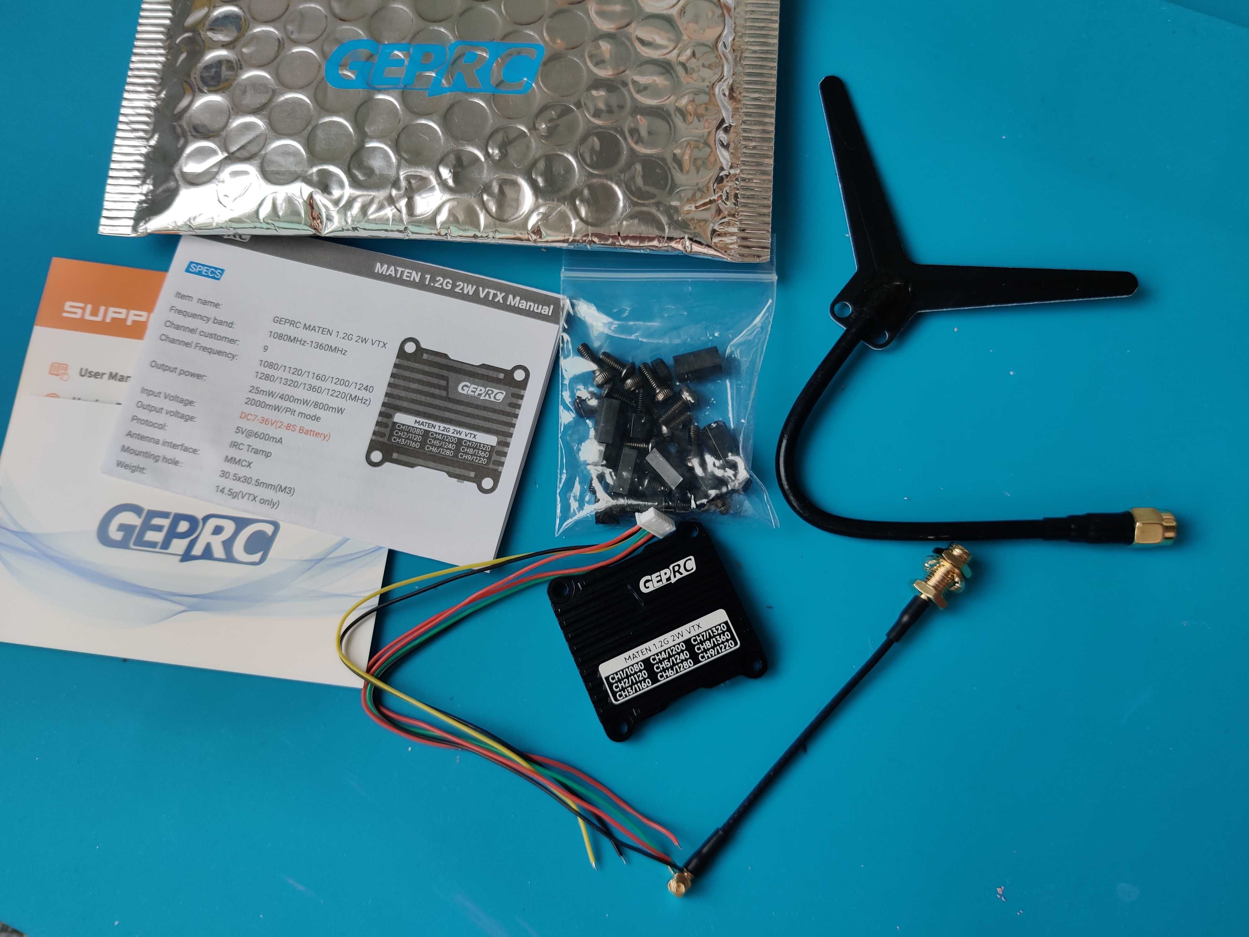 VTX GEPRC MATEN 1.2G 2W відео передавач 2000 mWt FPV 9CH