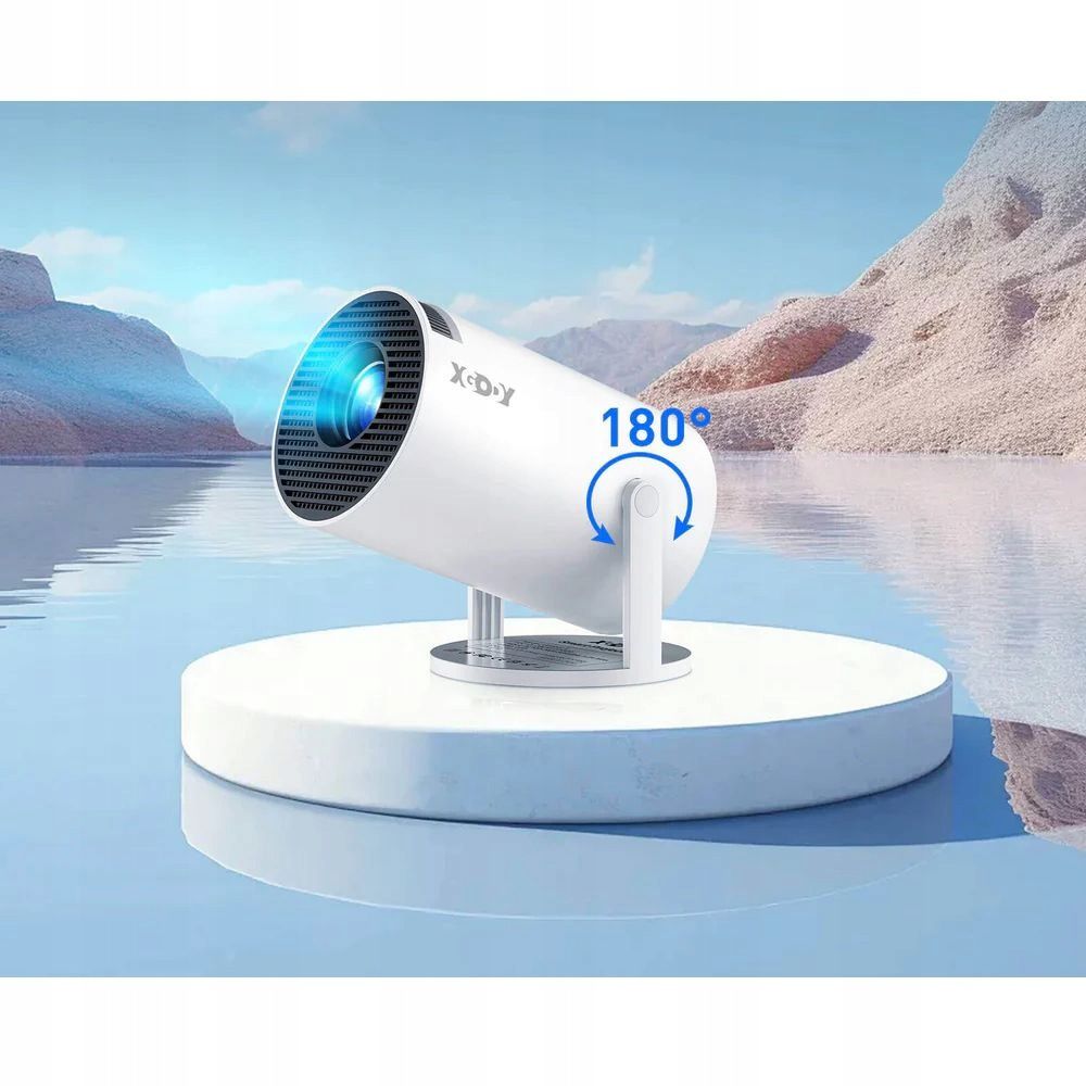Projektor LED Xgody Gimbal 3 HY300 Przenośny Rzutnik PL Android TV WiF