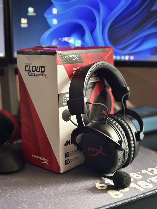 Бездротові навушники HyperX Cloud Core DTS Wireless (уши, геймерские)