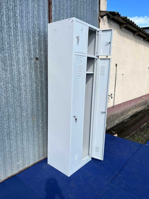 NOWA Szafa metalowa BHP ubraniowa socjalna wielodrzwiowa 220x60x49 B9