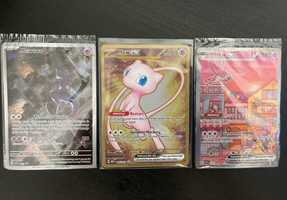 3 karty pokemon tcg mew,mewtwo z 151 UPC