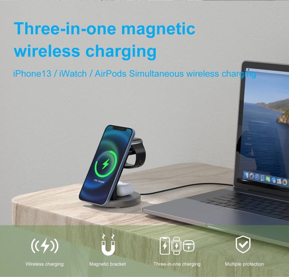MagSafe Bezprzewodowa ŁADOWARKA 3-W-1( Gen 3 )