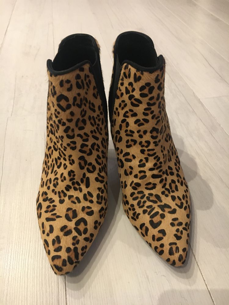 Kurt Geiger London botki skora venezia pony końskie włosie 37