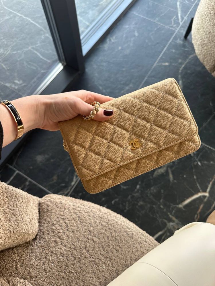 Сумка chanel woc шкіра ікра комплект бутика