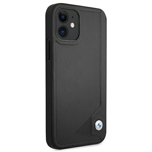 Etui BMW Deboss do iPhone 12 Mini 5,4" - Skóra i TPU, Czarny