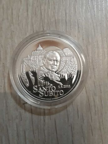 Srebrny medal z Papieżem Santo Subito