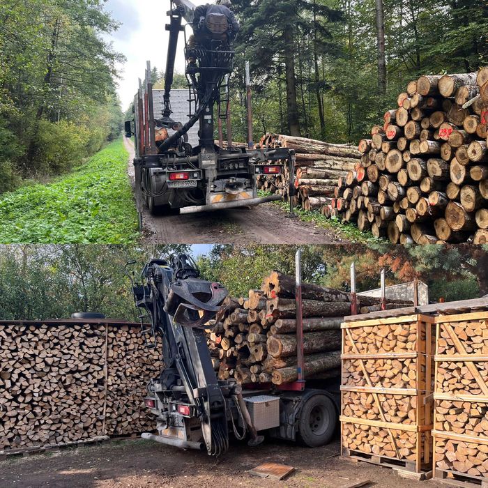 drewno kominkowe Suche liściaste buk brzoza grab opał SUCHE transport