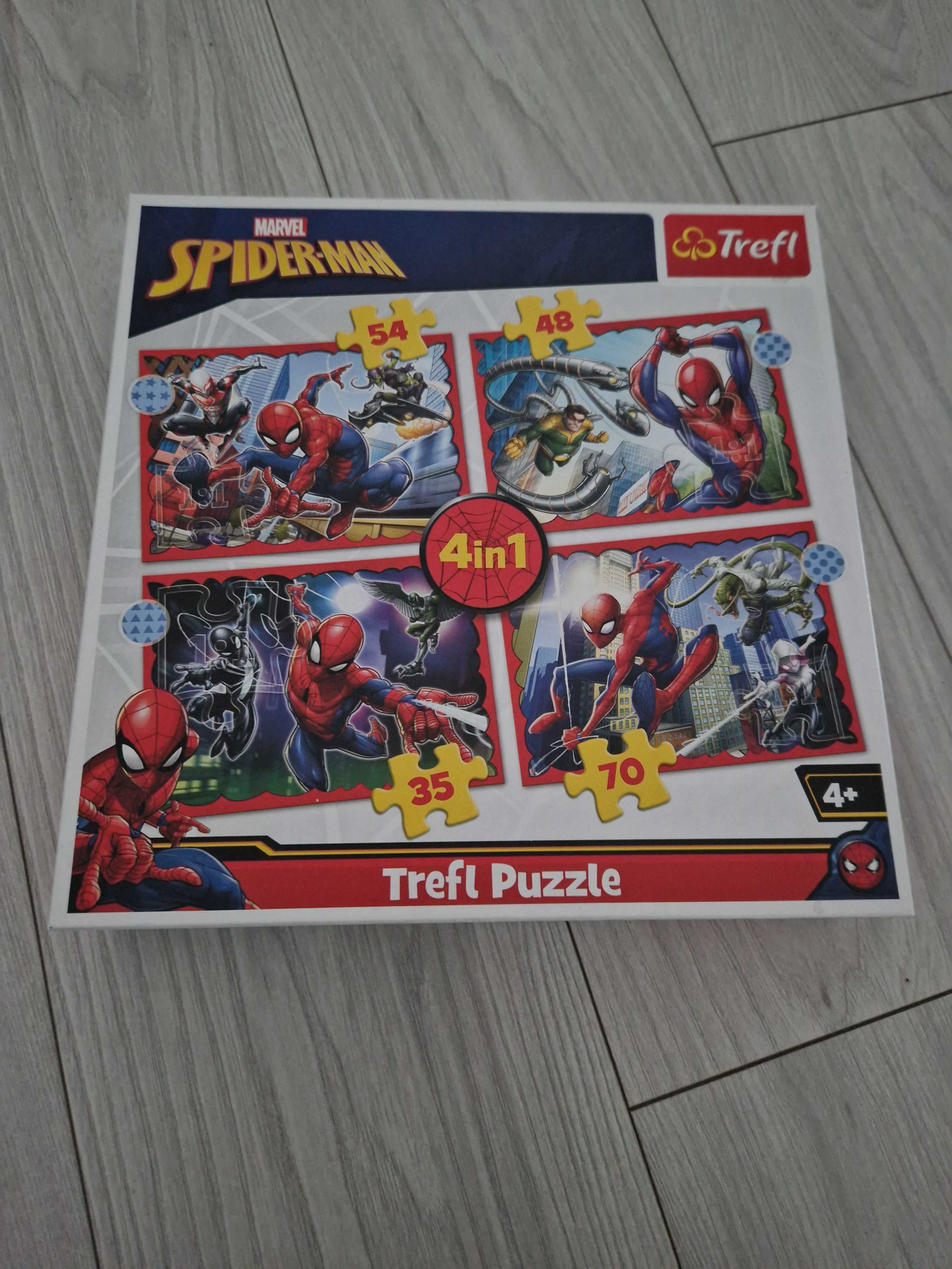 Puzzle 4w1 Trefl W sieci Spidermana