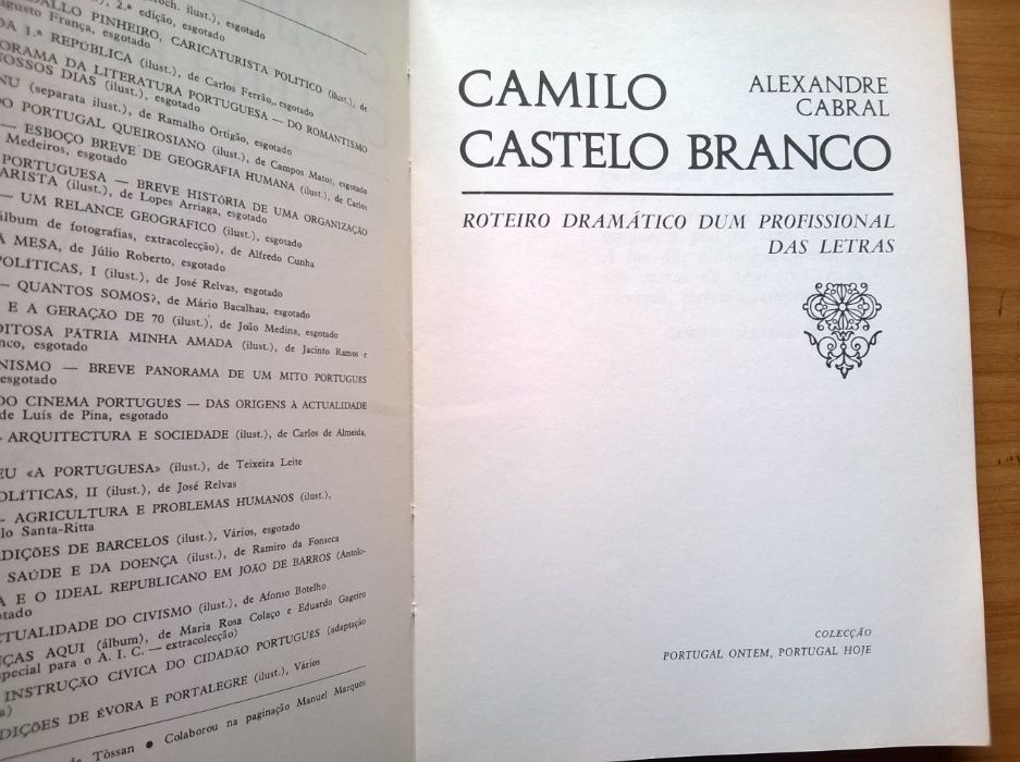 Camilo Castelo Branco - Roteiro Dramático dum Profissional das Letras
