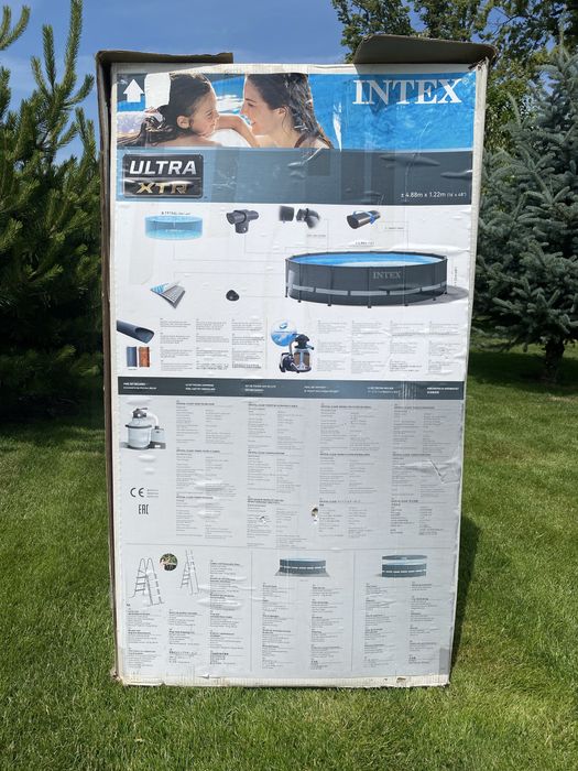 Basen stelażowy pompa piaskowa DUŻY 122 cm x  488 cm