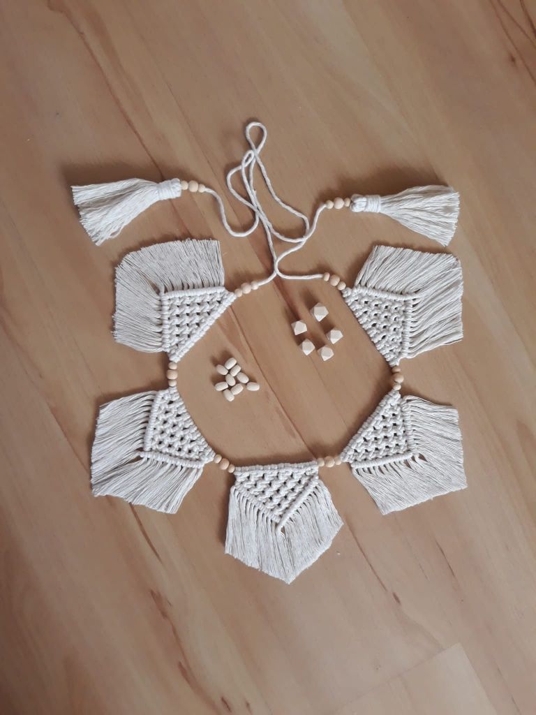 Girlanda dekoracja,  makrama boho rękodzieło