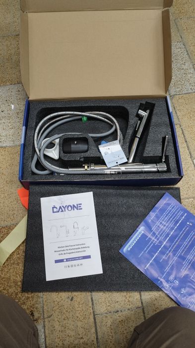 Bateria kuchenna dayone 2 w 1 z prysznicem wyciąganym elastyczny