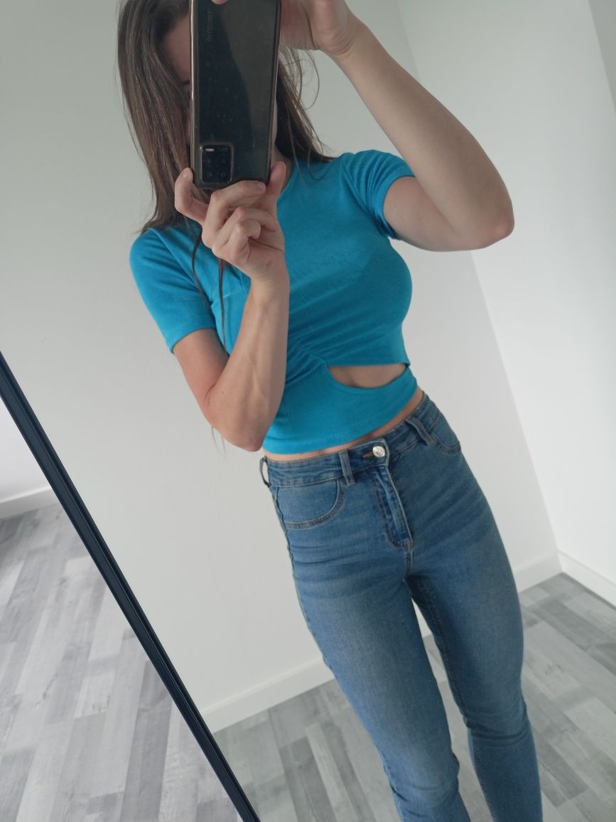 Top bluzka z krótkim rękawem S