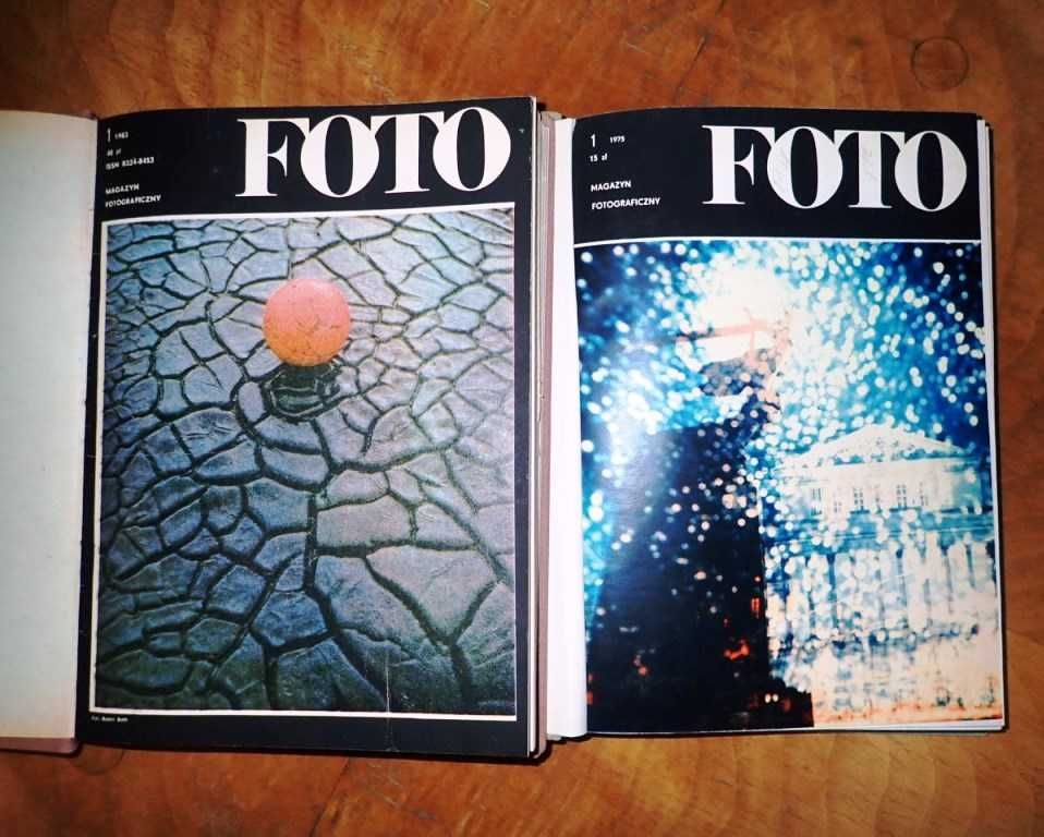Kolekcjonerskie roczniki miesięcznika FOTO z lat 70-80, oprawione