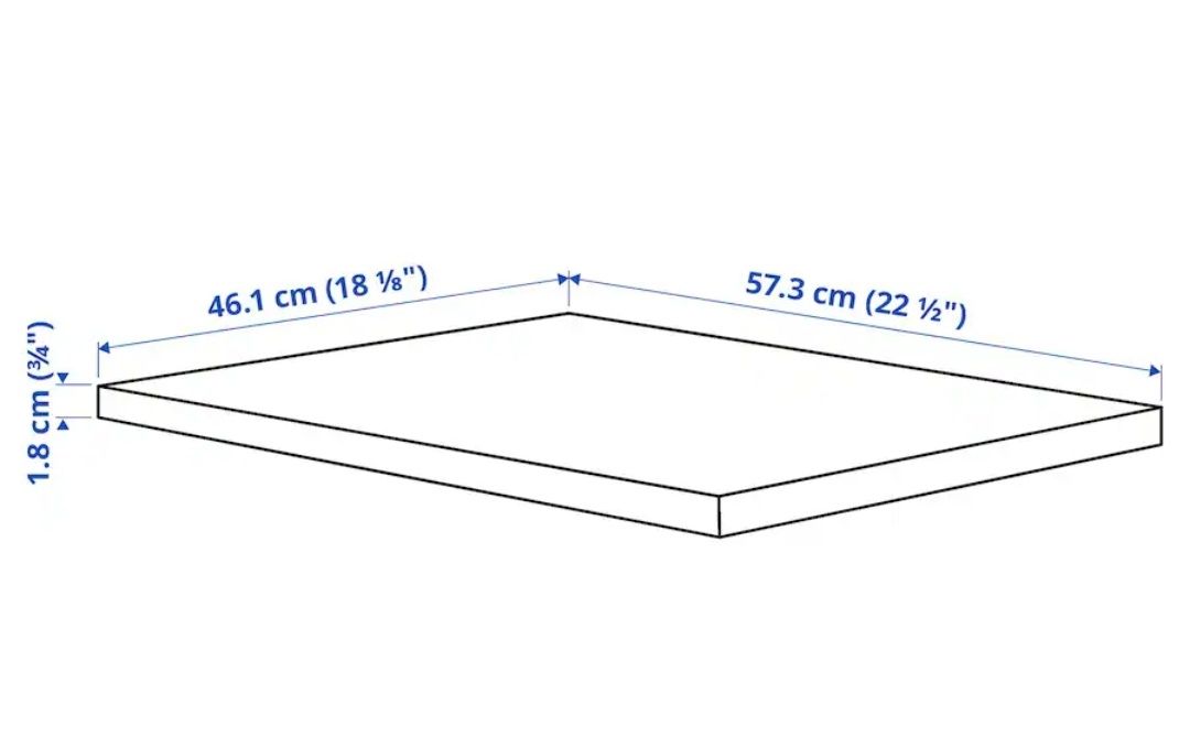 Komplement półka 58x50, biała ikea