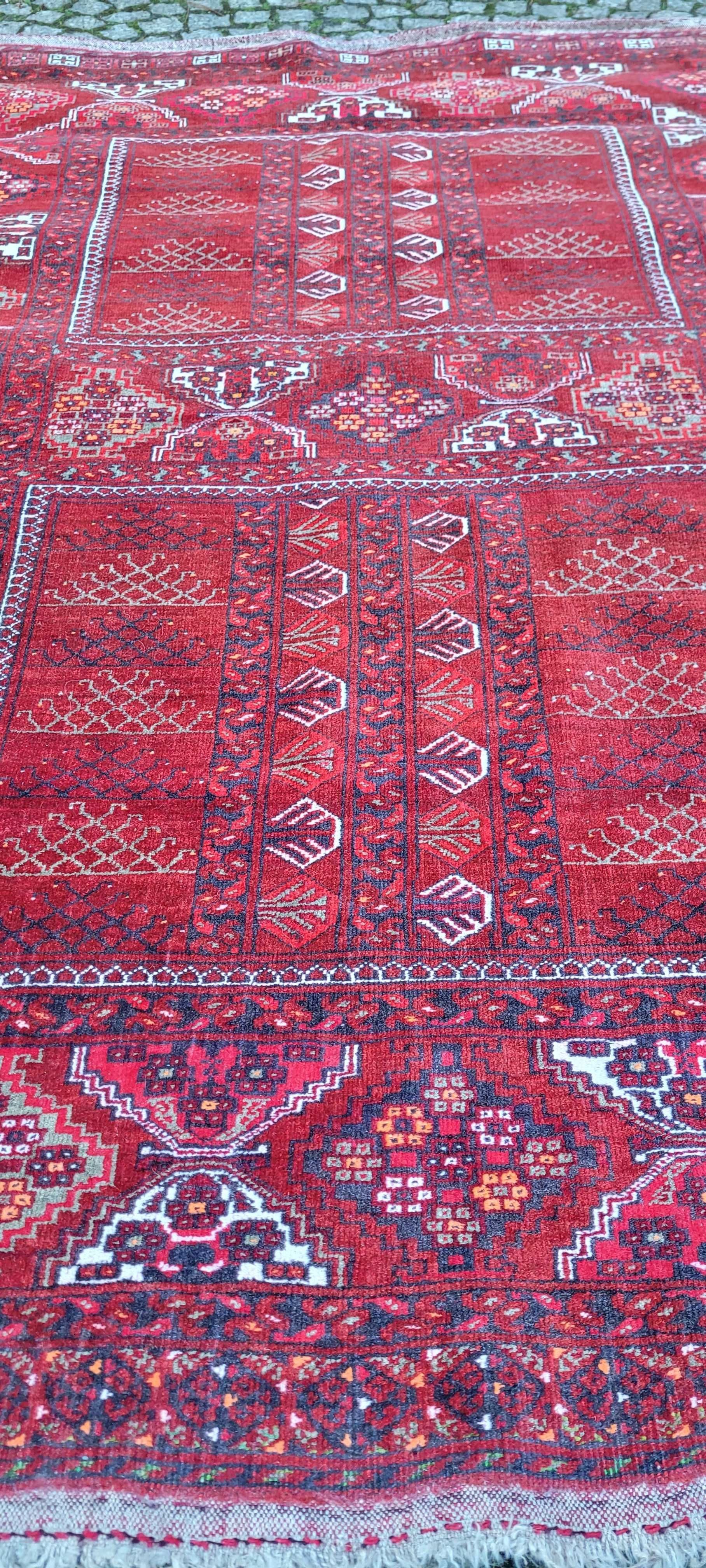 -70% Oryginalny stary r.tkany dywan afgan wełna 152/195cm