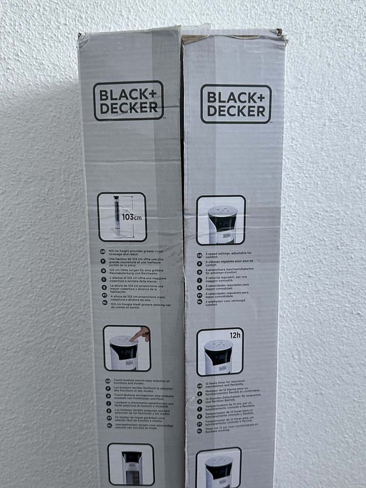 Ventoinha de coluna BLACK+ DECKER 45W 81CM BRANCA